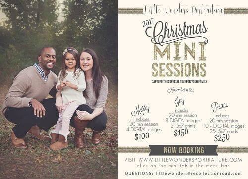 Christmas Holiday Mini Sessions in Houston Texas. Click to reserve your spot today. 
